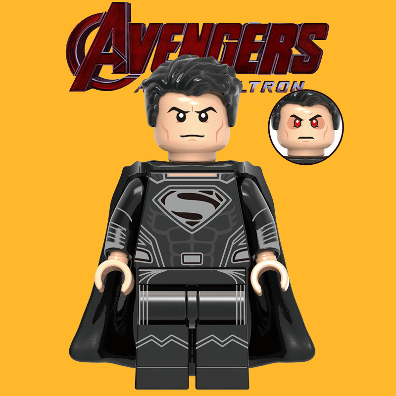 兼容乐高dc正义联盟1696黑超人第三方拼装积木人仔男孩子益智玩具