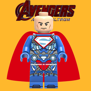 正义联盟961卢瑟超人第三方儿童男女孩拼装积木人仔玩具