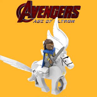 雷神女武神瓦尔基里飞战马1295第三方儿童人仔第三方拼装 积木玩具