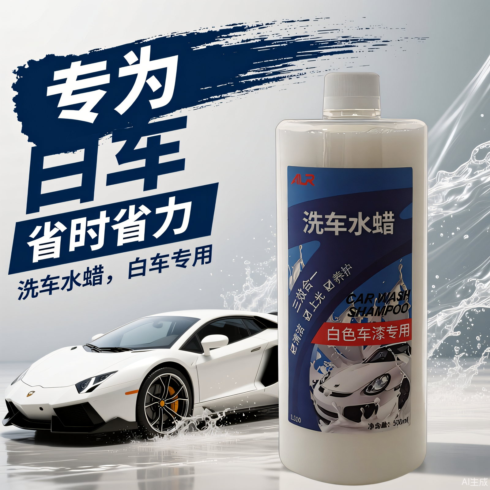 洗车泡沫液白车专用洗车水蜡强力去污泡沫洗车工具套装神器汽车