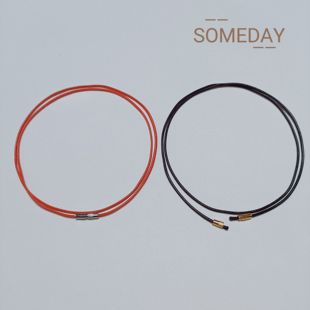 手工百搭皮绳项链女 简约玉佩吊坠饰品螺丝扣挂绳 编织蜡绳毛衣链