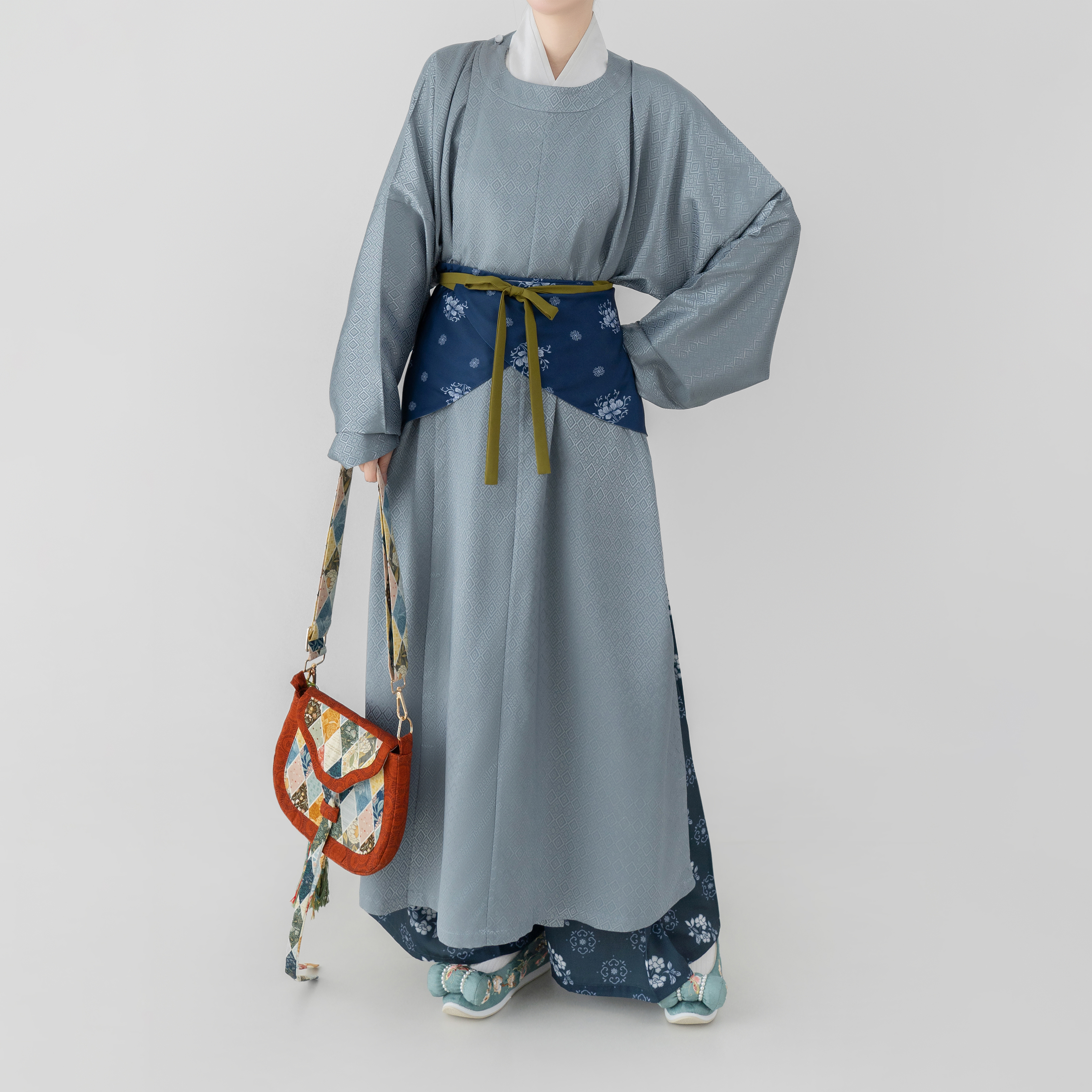 【观止织造｜步月】宋制汉服圆领袍双面抱腰提花印花多色传统日常