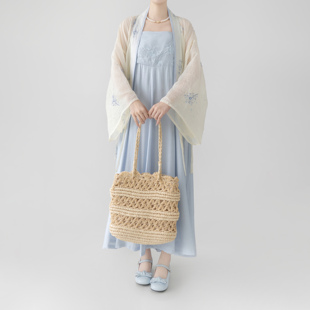 晋制汉服满绣肌理天丝简约日常文艺风森系 观止织造｜森树晋襦