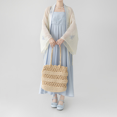 晋襦人棉吊带交窬裙文艺森系汉服