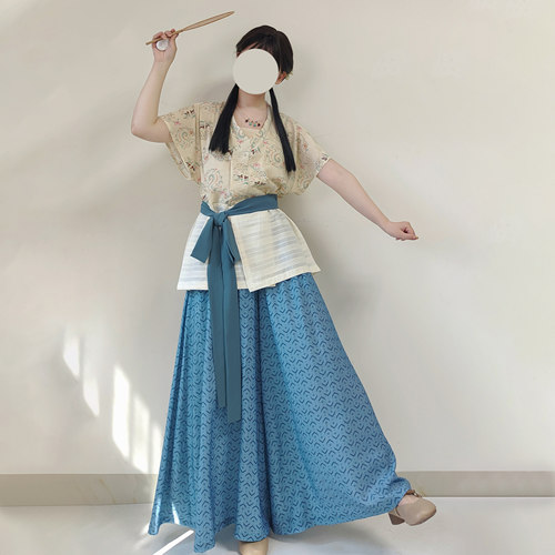 【观止织造｜云夏】唐制汉服唐半臂阔腿裤人棉传统日常休闲风春夏