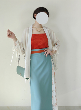 【观止织造｜榴锦】宋制汉服元素对襟衫旋裙吊带绣花碎花文艺日常