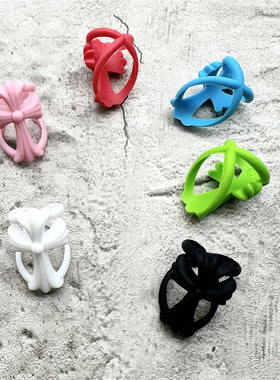 潮流十字架树脂橡胶戒指男女士小众复古朋克风格情侣彩色指环