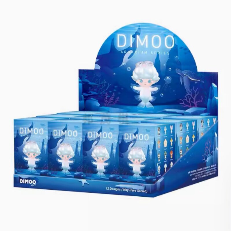 popmart泡泡玛特dimoo水族馆系列盲盒礼物摆件潮玩飞鱼北极熊企鹅