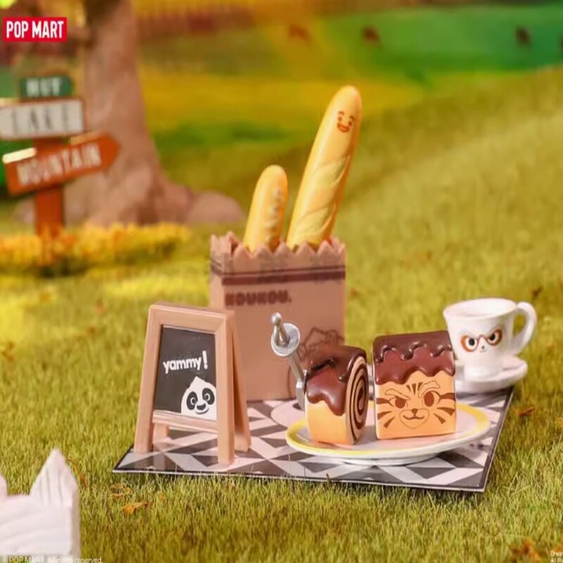 泡泡玛特潮玩koukou悠闲下午茶系列手办盲盒马卡龙配布丁礼物摆件