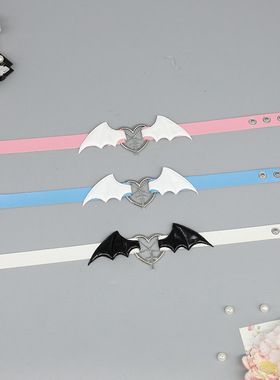 原创禁锢恶魔水色系天使腿环颈环项圈y2k辣妹朋克亚文化腿环项圈