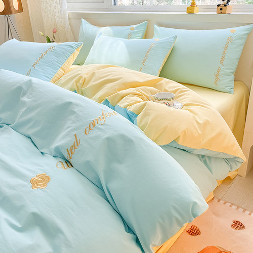 A类100%纯棉裸睡亲肤四件套全棉