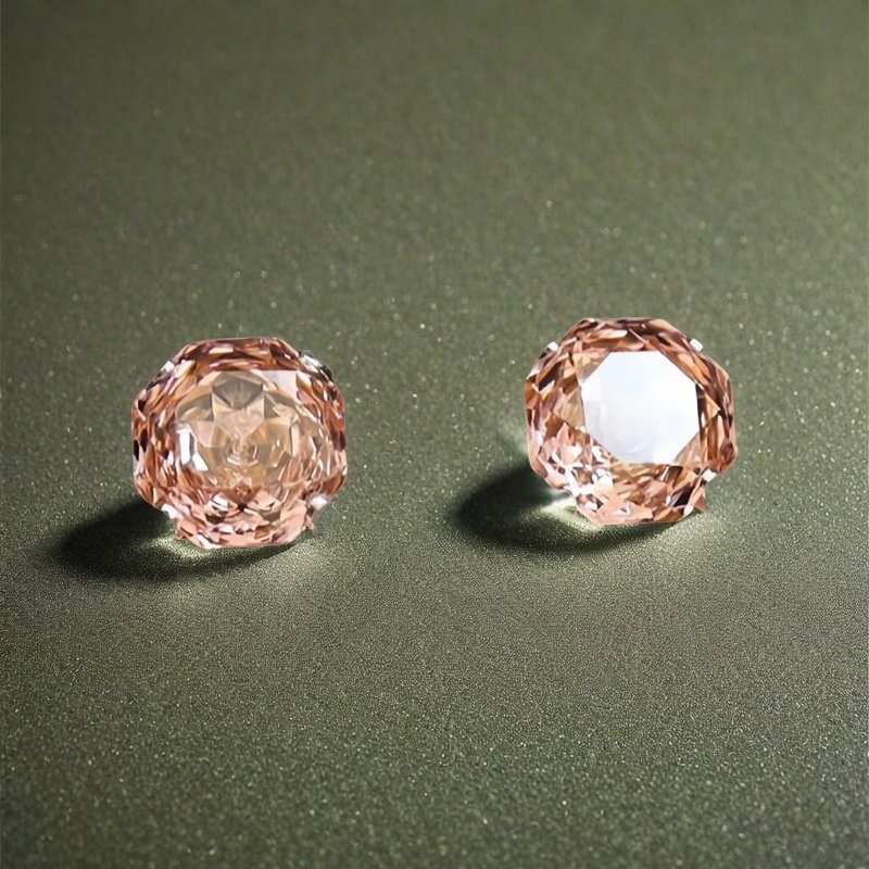 ANDI千禧玫瑰摩根粉宝石耳钉原创小众秋冬新品s925纯银简约女新款