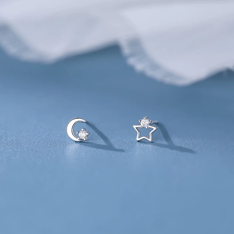 s925通体纯银耳钉气质清新