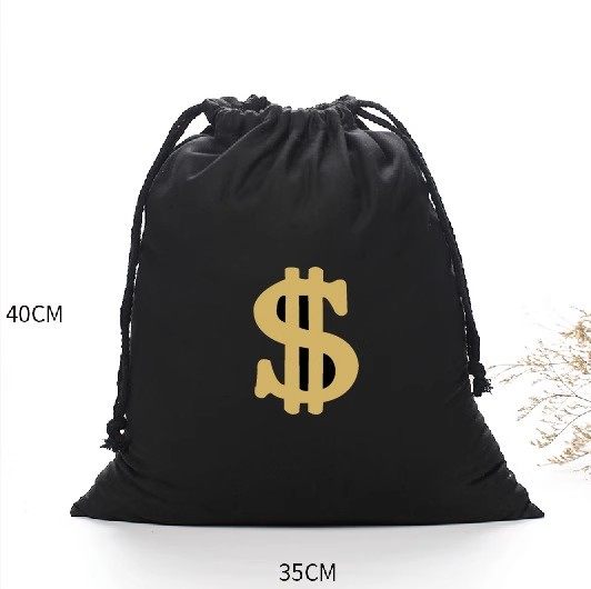 儿童玩具收纳整理大布袋束口成人桌游筹码游戏金币袋子海盗美金袋
