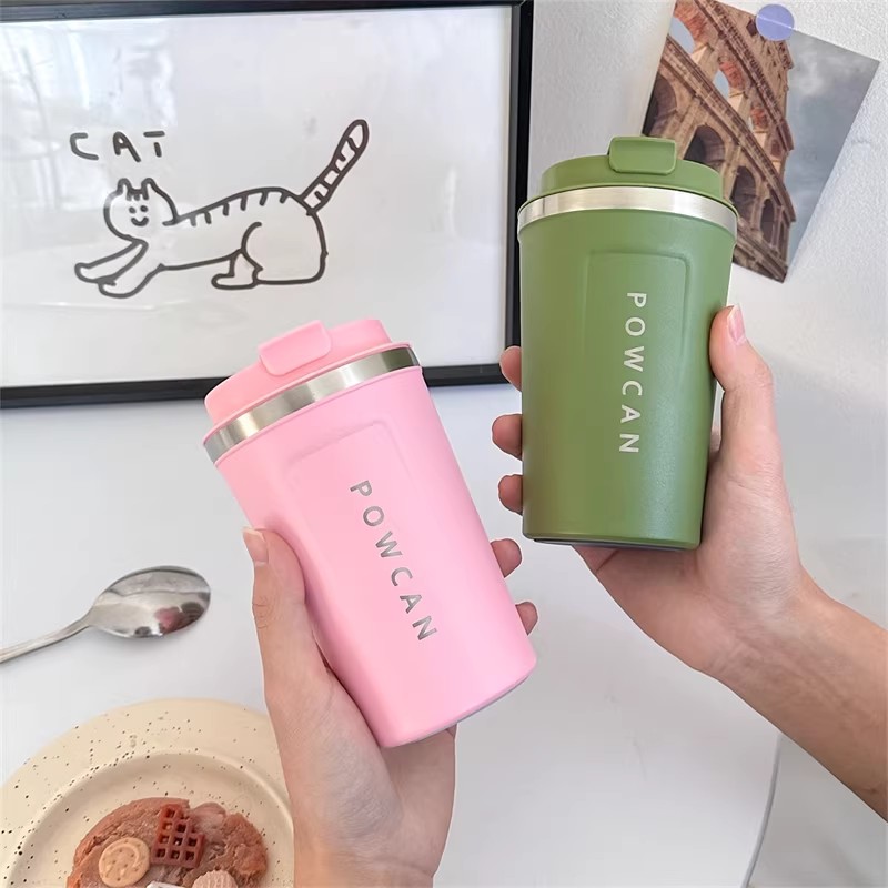 牛货清仓 杯控们闭眼入~保康不锈钢随手咖啡杯直饮磨砂水杯380ml