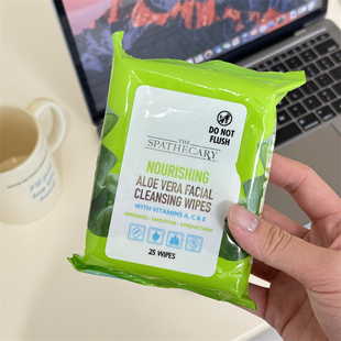 温和养肤 清洁卸妆湿巾25片装 一分钟快速卸妆 SPATHCARY便携式