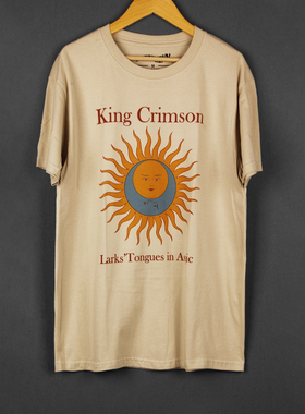 King Crimson克里姆森国王前卫摇滚乐队太阳短袖纯棉休闲印花T恤