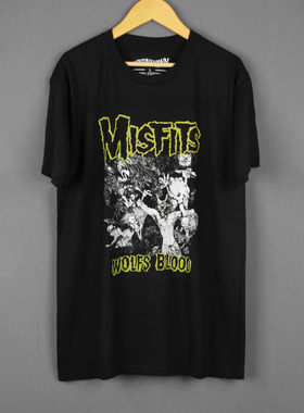 Misfits Wolfs Blood Danzig 硬核恐怖朋克乐队短袖摇滚男纯棉T恤