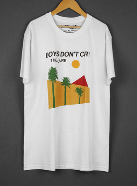 The Cure Boys Don't Cry治疗乐队新浪潮后朋摇滚短袖纯棉休闲T恤