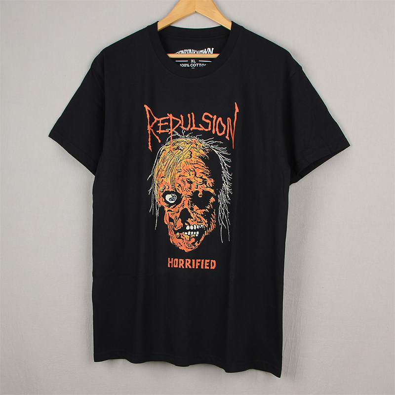 repulsion t恤 horrified 死亡金属碾核terrorizer短袖t-shirt