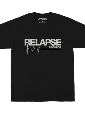Relapse Records旧病复发重金属音乐印花圆领短袖男T恤T-Shirt