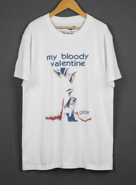 My Bloody Valentine 自赏摇滚乐队短袖纯棉休闲正肩白色圆领T恤