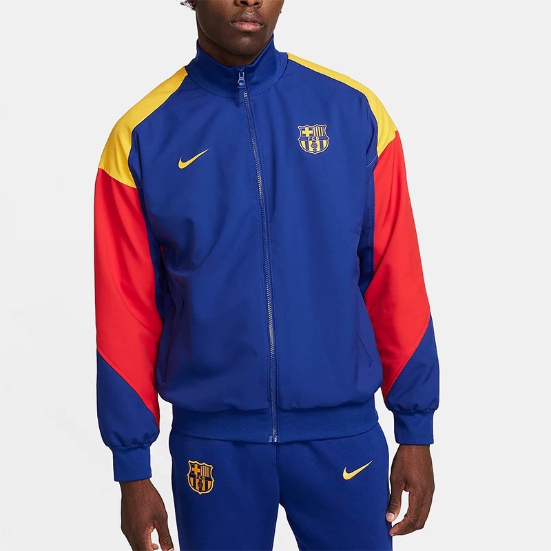 NIKE/耐克 Dri-FIT巴塞罗那俱乐部足球运动服休闲夹克FJ5427-455