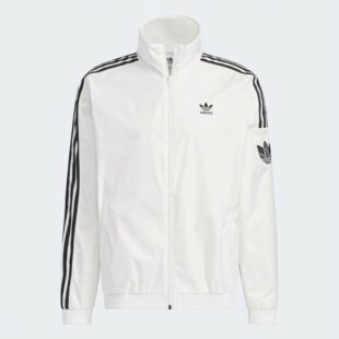 adidas originals白色外套JI7535长袖立领夹克复古情侣款运动春夏