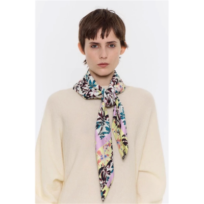 BIMBA Y LOLA西班牙潮牌印花超大尺寸正方形防晒植物花朵围巾丝巾