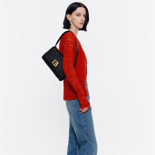 西班牙设计品牌BIMBA Lola女士单肩金logo翻盖字母中号腋下包