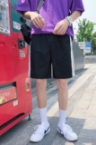 夏季五分短裤沙滩裤大码青少年港风条纹纯色宽松休闲裤DK18-P20，男装休闲裤，电商A128