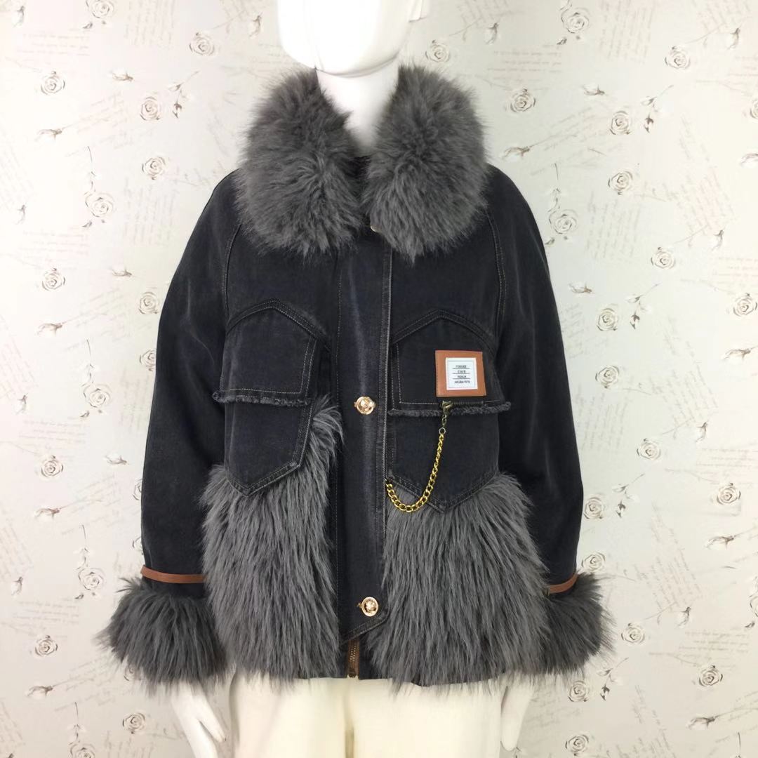 2025冬季新款 锦程新妤JC25Q8017仿真毛领夹羽绒挡风外套专柜正品