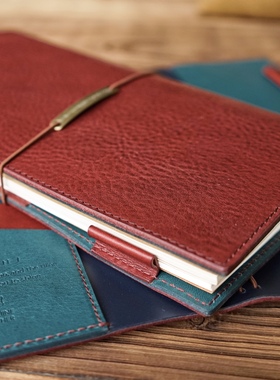 物致WUZHI®真皮旅行笔记本TN手帐本书衣进口Mbox意大利鸡柳牛皮