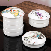 全釉特大号五层调色盘美术生多层水彩国画颜料碟国画调色碟子带盖