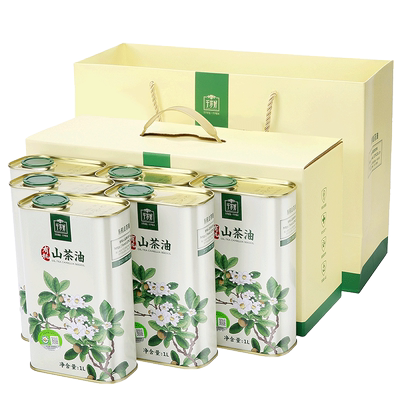 千岁好有机山茶油1Lx6礼箱压榨