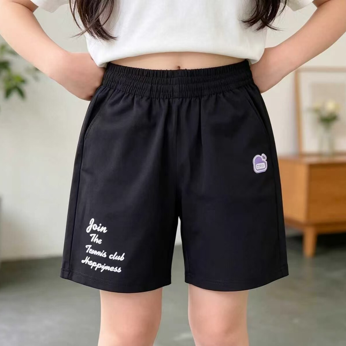 大黄蜂女童短裤梭织五分裤