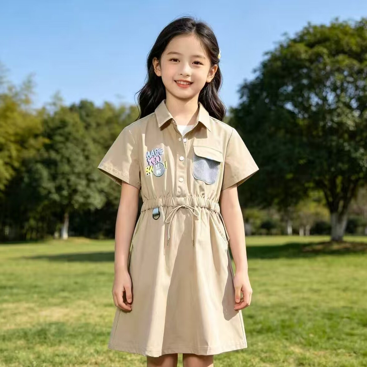 大黄蜂夏季女童连衣裙