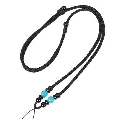 编织项链绳油青南红玛瑙吊坠挂件