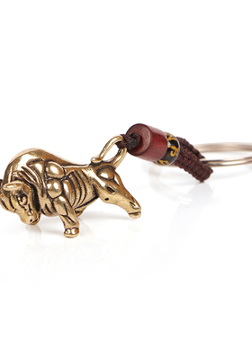 2022年黄铜十二生肖车钥匙扣属鼠牛虎兔龙蛇马羊猴鸡狗猪吊坠挂件