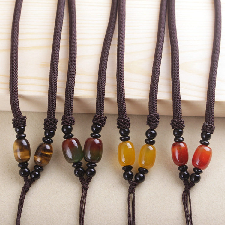 5M THICK HANDLE PIECE ROPE HAND-WOVEN TOY CAR KEY LANYARD JADE JADE AGATE BODHI PLAY BRACELET
