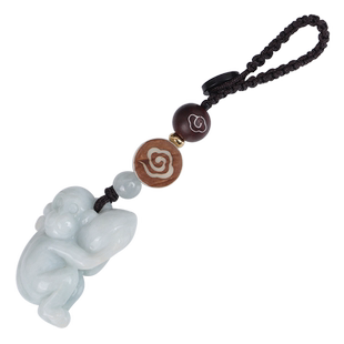 2022年翡翠生肖猴挂件吊坠男汽车钥匙扣吉祥物小猴子项链脖挂饰品