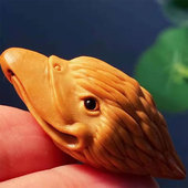 2.0飞天神鹰 老鹰头苏工雕刻吊坠挂件橄榄核雕刻单车挂件把件