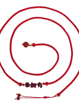 2026年马年本命年红绳腰链增庆迎宏腰链朱砂三合生肖红腰带男女款