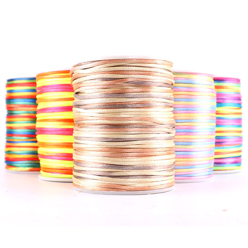 NO. 5 CHINESE KNOT WIRE COLORFUL THREAD HAND ROPE COLORFUL THREAD BRAIDED THREAD COLOR BRACELET TIE HAIR THREAD ROPE NECKLACE