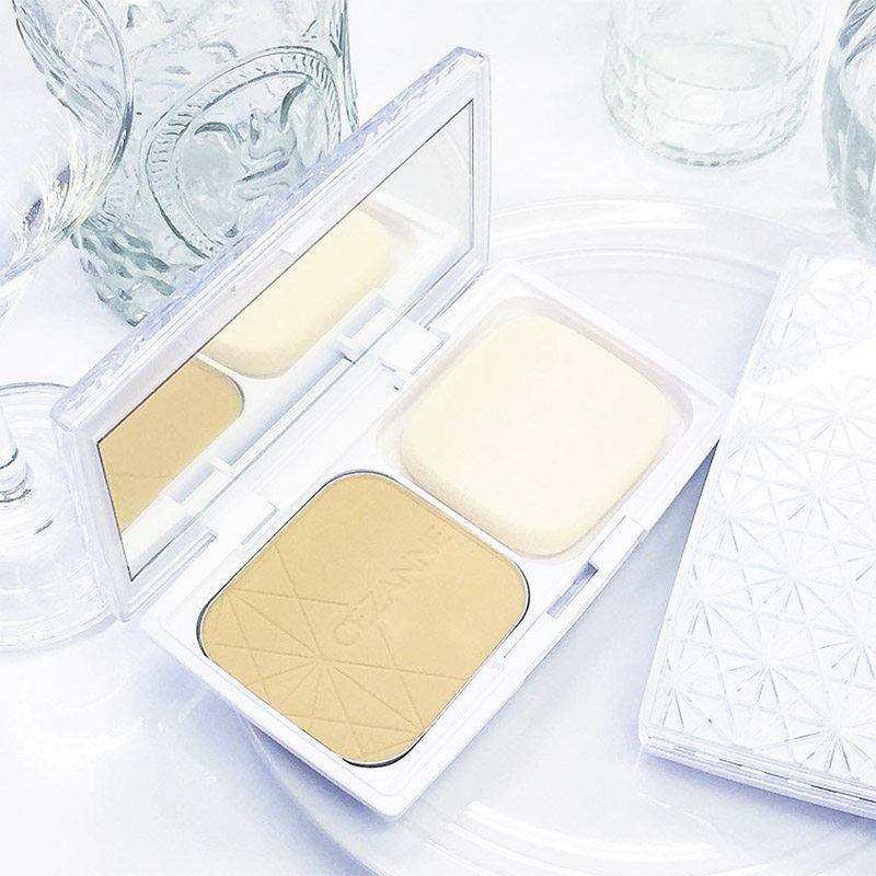 现日本cezanne倩丽 ex防晒干湿两用粉饼spf31透明感素颜 定妆补妆