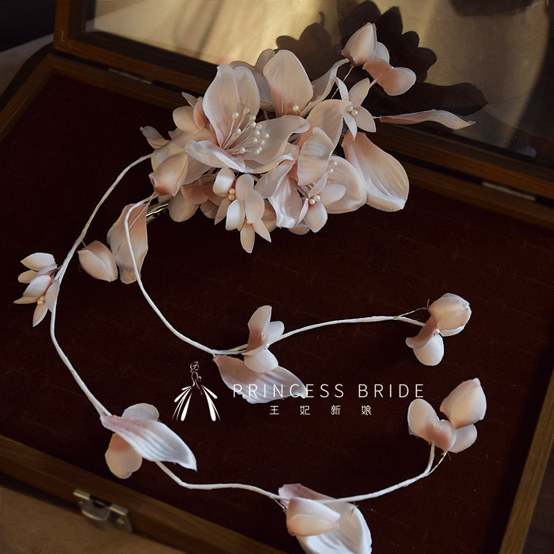新品新娘头饰婚饰森系粉色长尾发夹时尚公主新娘百搭甜美中国风配,饰品/流行首饰/时尚饰品新,发饰,淘宝优惠券,粉丝福利购,淘宝优惠卷