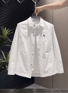夏季薄款防晒衬衣外套男2025新款春夏季长袖衬衫夹克潮流宽松休闲