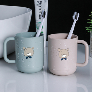 小熊可爱漱口杯便捷学生宿舍高颜值易清洗刷牙杯子情侣牙缸家用