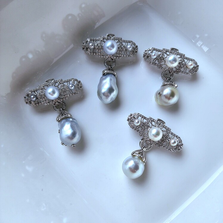 【特清不褪】925银18k白金胸饰