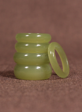 东方雅韵黄口料和田玉轻奢戒指